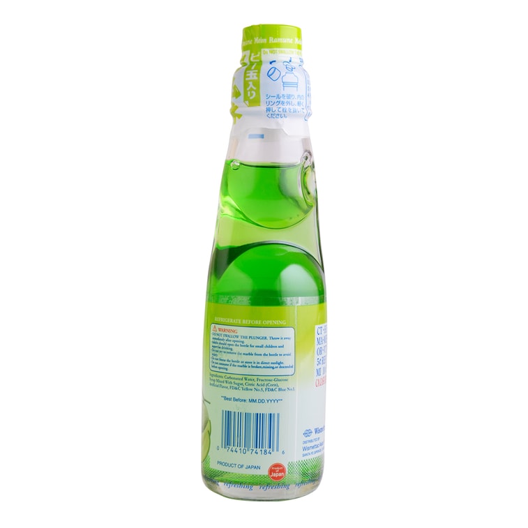 Shirakiku Ramune Soda - Melon Flavor